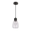 CANDELLUX 31-35066 MOLDO lampa wisząca czarny 1x40W E27 klosz bezbarwny