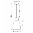 CANDELLUX 31-35066 MOLDO lampa wisząca czarny 1x40W E27 klosz bezbarwny