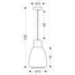 CANDELLUX 31-35066 MOLDO lampa wisząca czarny 1x40W E27 klosz bezbarwny