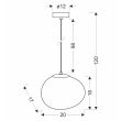 CANDELLUX STUDIO 31-35127 lampa wisząca STONES 20 cm