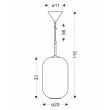 CANDELLUX 31-35455 CRESTO lampa wiszaca biały+złoty 1x40W E27 klosz biały