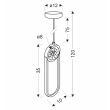 CANDELLUX 31-35585 LACRIMA lampa wiszaca czarny 10cm 15W LED 3000K maskownica biała