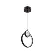 CANDELLUX 31-35592 LACRIMA lampa wiszaca 20cm czarny 15W LED 3000K maskownica biała