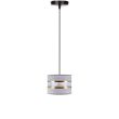 CANDELLUX 31-37718 PANDY lampa wisząca czarny 1x40W E27 abażur szary+złoty
