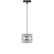 CANDELLUX 31-37718 PANDY lampa wisząca czarny 1x40W E27 abażur szary+złoty