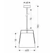 CANDELLUX 31-38364 Milbury lampa sufitowa czarny 1x40W E27 abażur żółty
