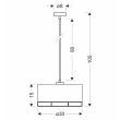 CANDELLUX 31-38388 Ardi lampa sufitowa czarny 1x40W E27 abażur żółty