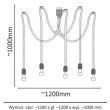 POLUX 312921 Lampa wisząca ROPE PAJĄCZEK E27x5