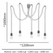 POLUX 312921 Lampa wisząca ROPE PAJĄCZEK E27x5