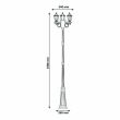 POLUX 313430 Lampa zewnętrzna LIGURIA 2,5m patyna 3xE27