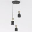 EMIBIG 1738/3PREM GAUDI 3PREM BLACK MOKKA Lampa wisząca