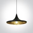 ONE LIGHT 63042/B/BS Zografia czarno-mosiężna lampa wisząca E27 12W