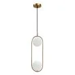 CANDELLUX 32-26279 Cordel lampa wisząca złoty szczotkowany 2x28W G9 klosz biały