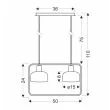 CANDELLUX 32-26811 Zodiac lampa wisząca czarny 2x40W E27 klosz biały