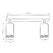 POLUX 322289 Lampa ścienno-sufitowa PARIS 2 GU10 Biała