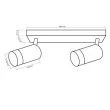 POLUX 323545 Lampa ścienno-sufitowa ARRAS 2 czarno-złota GU10