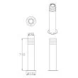 POLUX 324016 Lampa zewnętrzna RINO 74cm czarna 1xE27