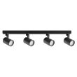 POLUX 328717 Lampa ścienno-sufitowa LYNX 4xGU10 czarna ruchoma