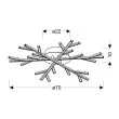 CANDELLUX A0017-130 SAMOS LAMPA SUFITOWA PLAFON 70 40W LED CZARNY 4000K APETI