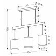 CANDELLUX 33-31594 Izotto lampa wisząca biały 3x60W E27 abażur beżowy