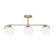 Candellux 33-35424 AMADEO lampa sufitowa mosiężny 3x40W E14 klosz biały