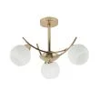 CANDELLUX 33-37473 AMOS Lampa wiszaca złoty 3x40W E27 klosz biały