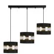 CANDELLUX 33-37596 PANDY lampa wisząca czarny 3x40W E27 abażur czarny+złoty