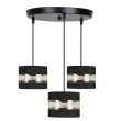 CANDELLUX 33-37602 PANDY lampa wisząca czarny talerz 3x40W E27 abażur czarny+złoty