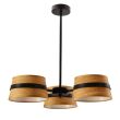 CANDELLUX 33-38296 Demy lampa sufitowa czarny 3x40W E14 abażur żółty