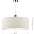 DAR RON862 RONDA EASY FIT 60CM FAUX SILK WHITE DRUM SH