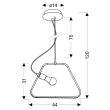 CANDELLUX A0023-321 IKARIA LAMPA WISZĄCA 42 1X60W E27 LED+12W LED CZARNY 4000K