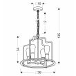 CANDELLUX 34-29690 Datus lampa sufitowa czarny 4x40W E27