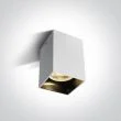 ONE LIGHT 12105NA/W Nikomidia biała oprawa sufitowa z czarnym odbłyśnikiem i oprawką GU10 MR16 10W