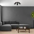 LIGHT PRESTIGE Plafon Parma 3xGU10 + 1xLED CCT czarna LP-0612/3C Round BK