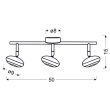 CANDELLUX 93-67623 SKIPPER LISTWA 3X6W LED COB GŁÓWKA OKRĄGŁA 1E Z PRZEGUBEM KD SYSTEM CHROM