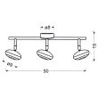 CANDELLUX 93-67623 SKIPPER LISTWA 3X6W LED COB GŁÓWKA OKRĄGŁA 1E Z PRZEGUBEM KD SYSTEM CHROM