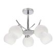 CANDELLUX 35-34984 AMOS Lampa wiszaca chromowy 5x40W E27 klosz biały