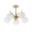 CANDELLUX 35-37497 AMOS Lampa wiszaca złoty 5x40W E27 klosz biały