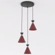 EMIBIG 1740/3PREM KLEVER 3PREM BURGUNDY BLACK Lampa wisząca