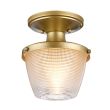 ELSTEAD Dublin QZ-DUBLIN-SF-PNBR 1 Light Semi-Flush Mount - Painted Natural Brass