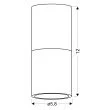 CANDELLUX 2281728 LAMPA SUFITOWA TUBA 1X15W GU10 5,8/12 CZARNO ZŁOTA