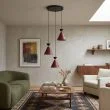 EMIBIG 1740/3PREM KLEVER 3PREM BURGUNDY BLACK Lampa wisząca