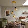 EMIBIG 1742/3PREM KLEVER 3PREM ORANGE BLACK Lampa wisząca
