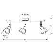 CANDELLUX 93-67616 ROY LAMPA SUFITOWA LISTWA 3X5W LED COB GŁÓWKA OKRĄGŁA 1E Z PRZEGUBEM KD SYSTEM BIAŁY
