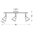 CANDELLUX 93-67616 ROY LAMPA SUFITOWA LISTWA 3X5W LED COB GŁÓWKA OKRĄGŁA 1E Z PRZEGUBEM KD SYSTEM BIAŁY