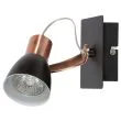 CANDELLUX 91-35554-M MARKUS LAMPA KINKIET 1X50W GU10 CZARNY+MIEDZIANY BEZ ŻARÓWKI