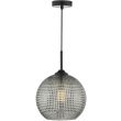 DAR SOR0110 SOREN 1LT PENDANT BLACK SMOKED GLASS