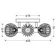 CANDELLUX 98-68118 ATARRI PLAFON 3X25W E14 BIAŁY+DREWNO