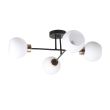 CANDELLUX 34-21076 AMANDA LAMPA SUFITOWA CZARNY+ZŁOTY 4X40 E27 KLOSZ BIAŁY