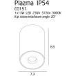 MAXLIGHT PLAZMA plafon IP54 C0151